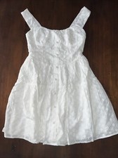 NEW Lulus Profound Sweetness White Eyelet Bustier Mini Dress XS