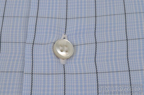 BRIONI Recent Blue Check 100% Cotton Mens Luxury Dress Shirt - 18 / L - Picture 3 of 7