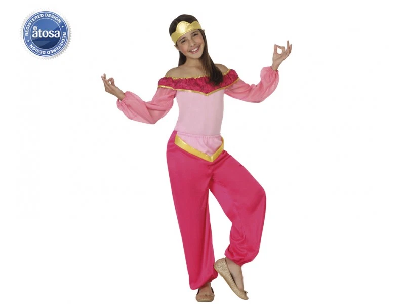 Costume Odalisca Araba Principessa orientale rosa Bambina 10 12