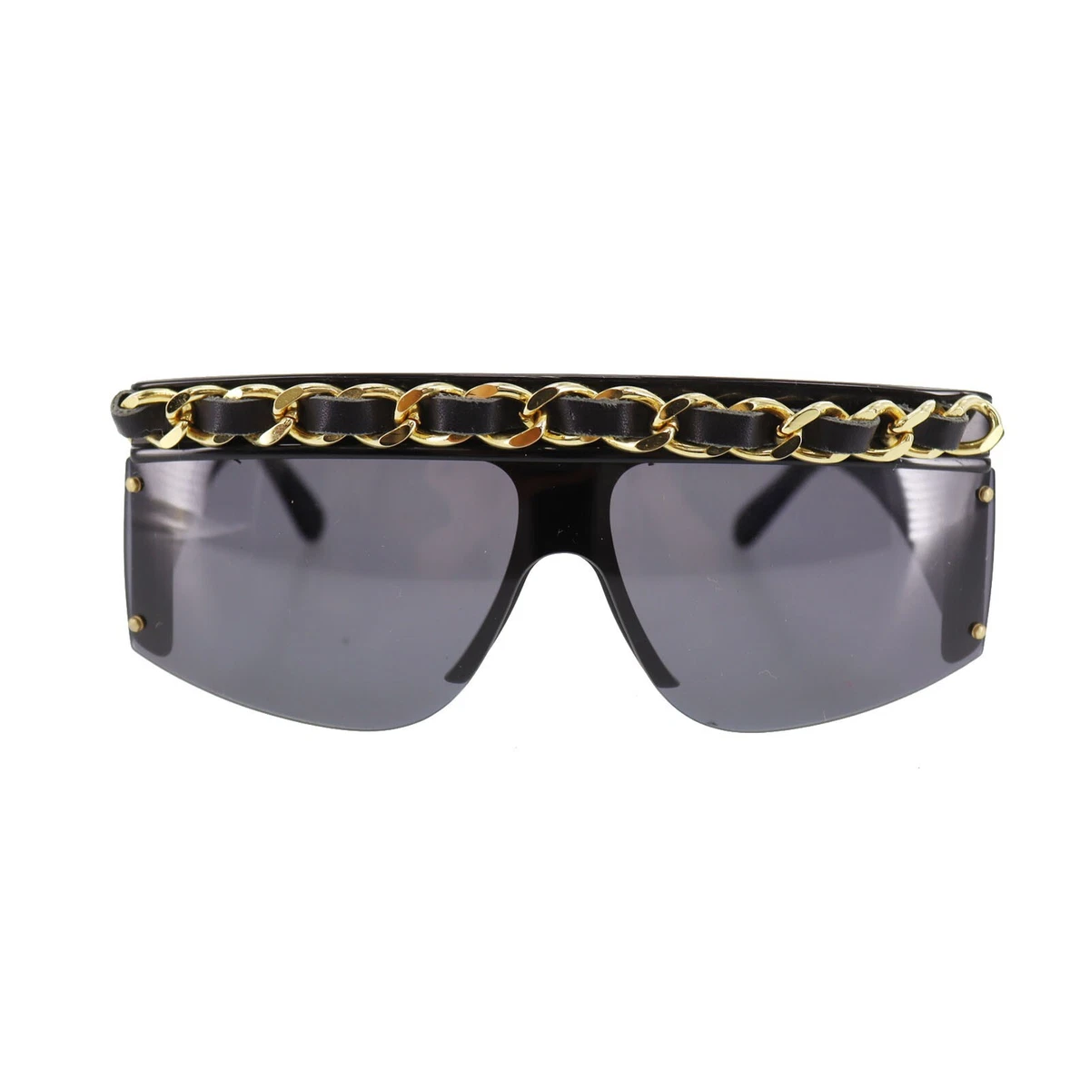 Chanel - Shield Sunglasses - Black Gray - Chanel Eyewear - Avvenice