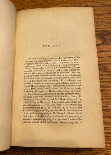 James H. Lanman, HISTORY OF MICHIGAN, With the 1839 Fold Out Map, First Ed. 1839 - Picture 9 of 16