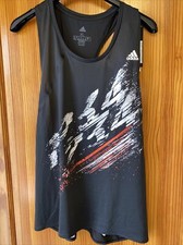 Adidas Ladies Top Size XL Black Sleeveless New Tags Speed Tank