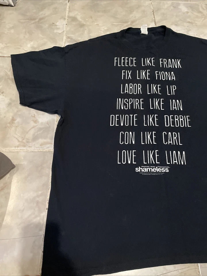 Camisa promocional Shameless serie de televisión Warner Bros repartida y equipo con licencia talla 2XL Foto 3 de 4