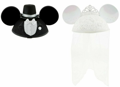 mickey bride and groom ears
