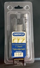 Champion CT7 Carbide Tipped Hole Cutter 1” Depth Triple-Edge Teeth 1-1/4" Dia.
