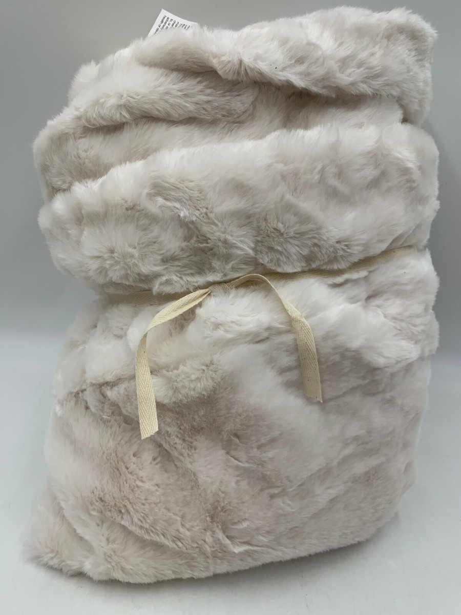 Pottery Barn Teen Polar Bear Faux Fur Bean Bag Slipcover Medium 36