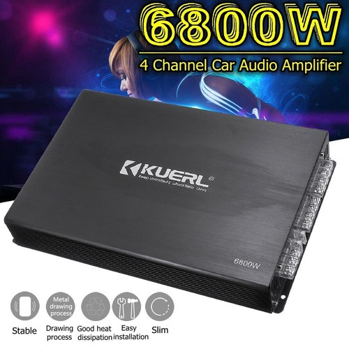 6800Watt 4 Channel Car Amplifier Stereo Audio Speaker Amp For Subwoofer DC 12V - Bild 2 von 8