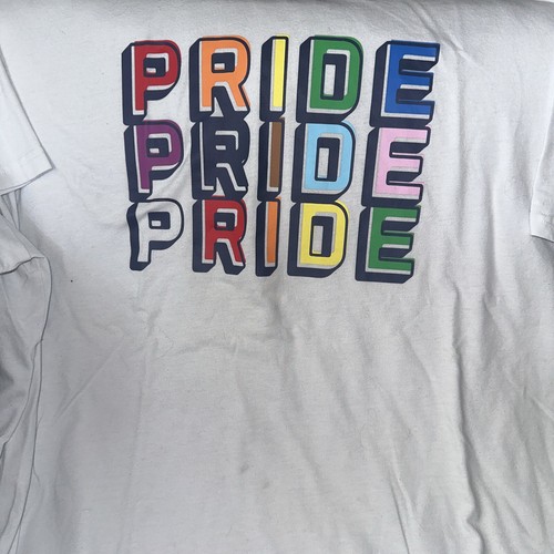 Pride Adult Pride Pride Pride Short Sleeve Graphic T-Shirt White XXL - Picture 2 of 4