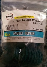 Danco 35386W Green Flat Faucet Washers 20 ct Bag FREE SHIPPING NEW IN PACKAGE