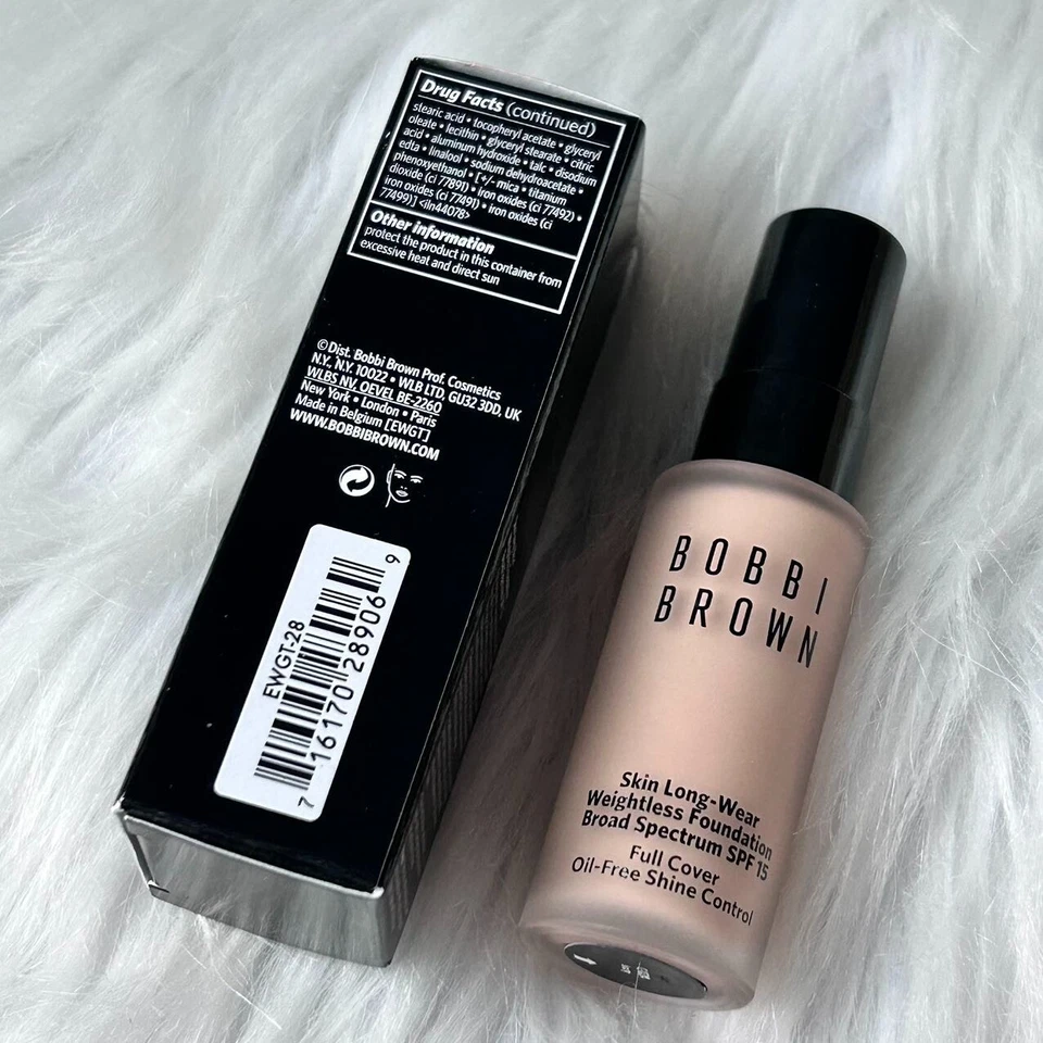 New Bobbi Brown Skin Long-Wear Weightless Foundation SPF 15~Ivory~Mini size 13ml - Image 4 of 4