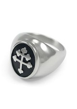 Magnum PI Cross of Lorraine Stainless Steel Ring Knights Templar Crusader NEW