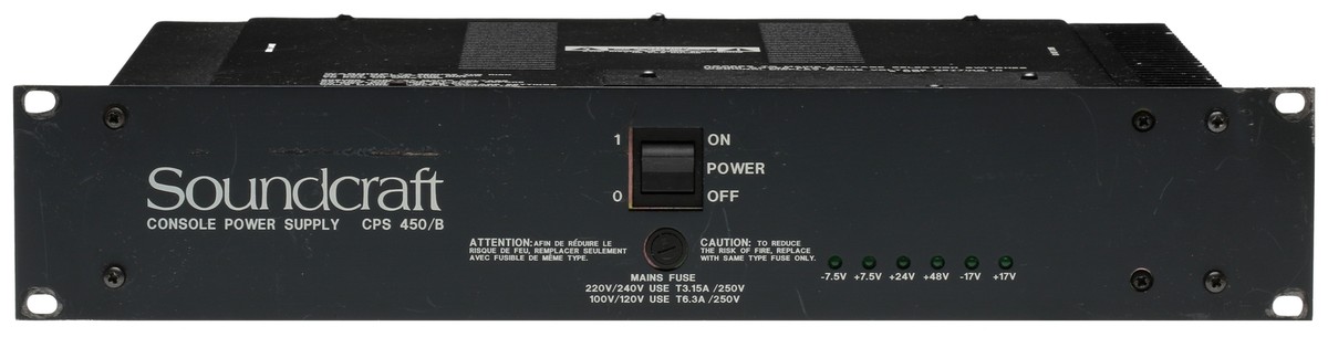 配信機器・PA機器・レコーディング機器 Soundcraft CONSOLE POWER SUPPLY CPS450 Soundcraft CPS 450/B Console Power Supply | Reverb