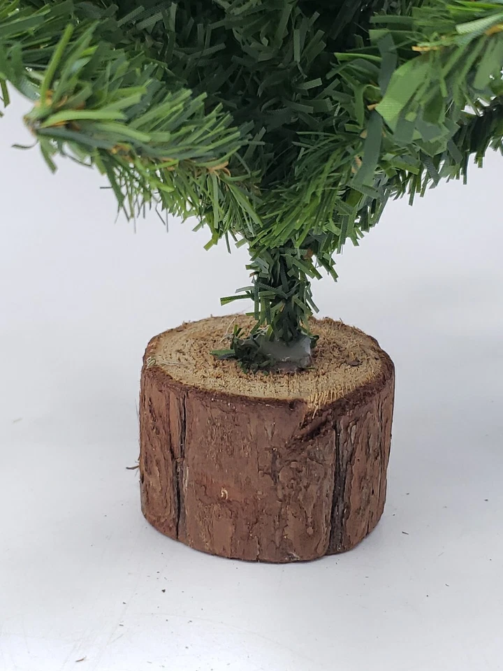 18" Alpine Mini Christmas Tree Stump Base Adjustable Strong Branches Artificial - Image 2 of 4