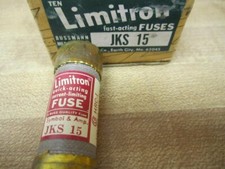 Pack of 10 Bussmann JKS-15 15A 600VAC Fuse