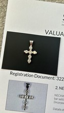 14ct White Gold 1.50pts Diamond Cross Pendant