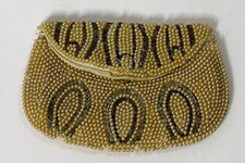 Vintage John Wind Beaded Clutch, Wedding Clutch, Pearly and Silver Bugle Beads,