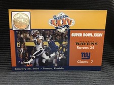 Danbury Mint NFL Super Bowl 35 XXXV Flip Coin Ravens vs Giants