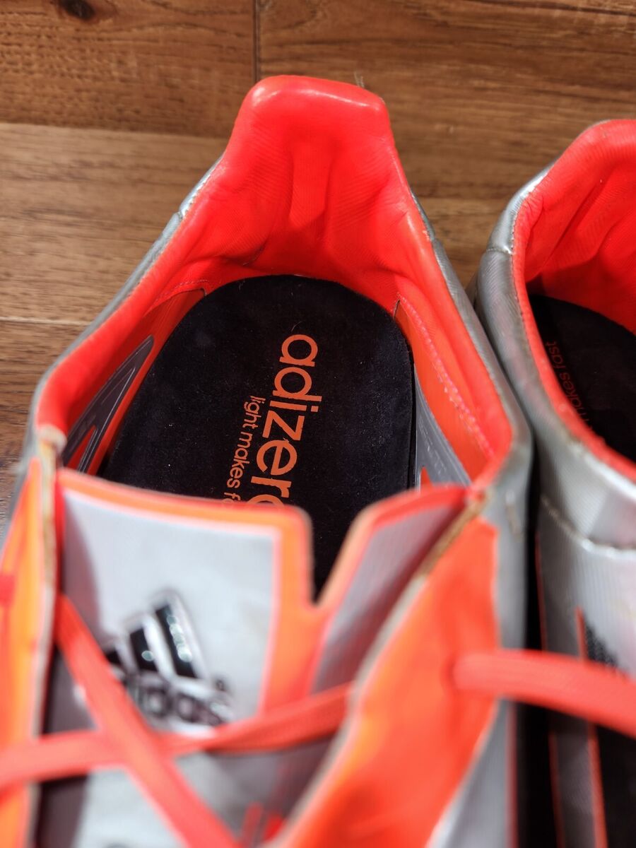 2012 Adidas F50 Adizero Siver/Orange Soccer Cleats XTRX SG 2012 Adidas F50 Adizero Siver/Orange Soccer Cleats XTRX SG