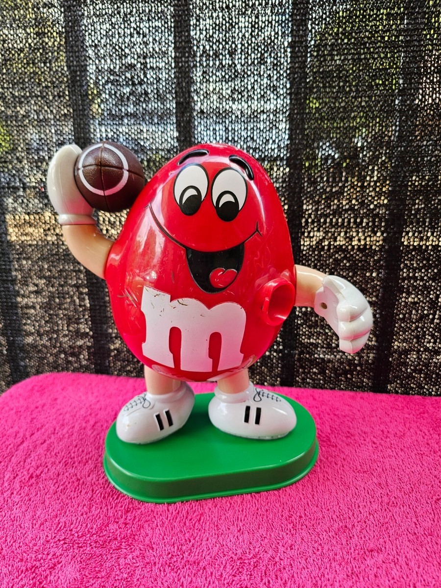 M&M's Candy Dispenser Red Football Player With Gold Helmet (mms