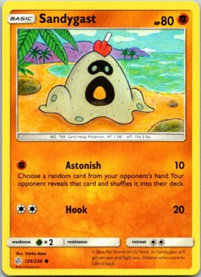 Sandygast 126/236 Common Pokemon Sun & Moon Cosmic Eclipse Mint