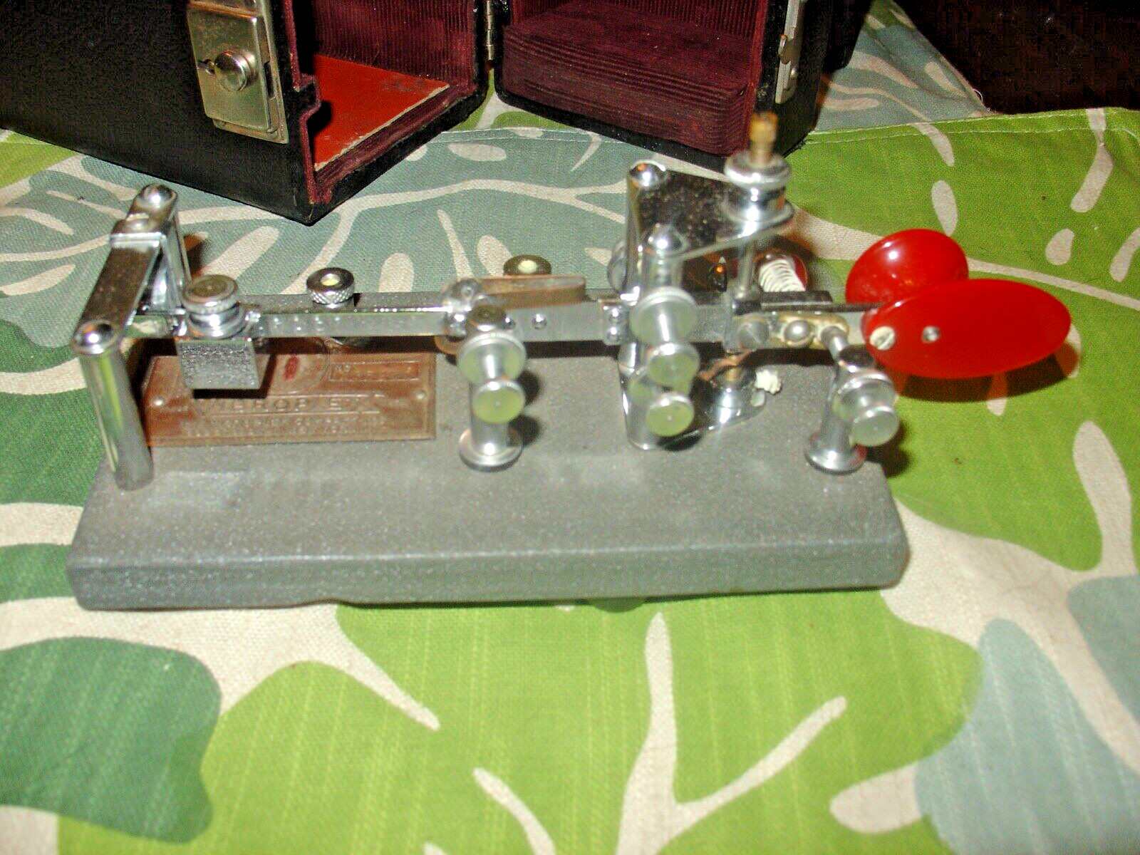 1944 Vibroplex Lightening Bug 833 Broadway St NY  SN 135200, WW2 Key with Case