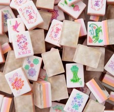 160 Pearlescent Layered Mah Jong Tiles, Ameri...