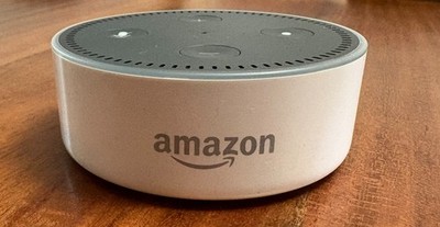 White Amazon Echo Dot (2nd Generation) Smart Assistant - Comes w/ White Wire