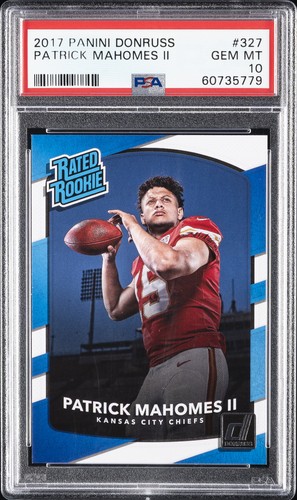 2017 PANINI DONRUSS #327 PATRICK MAHOMES II ROOKIE RC PSA 10