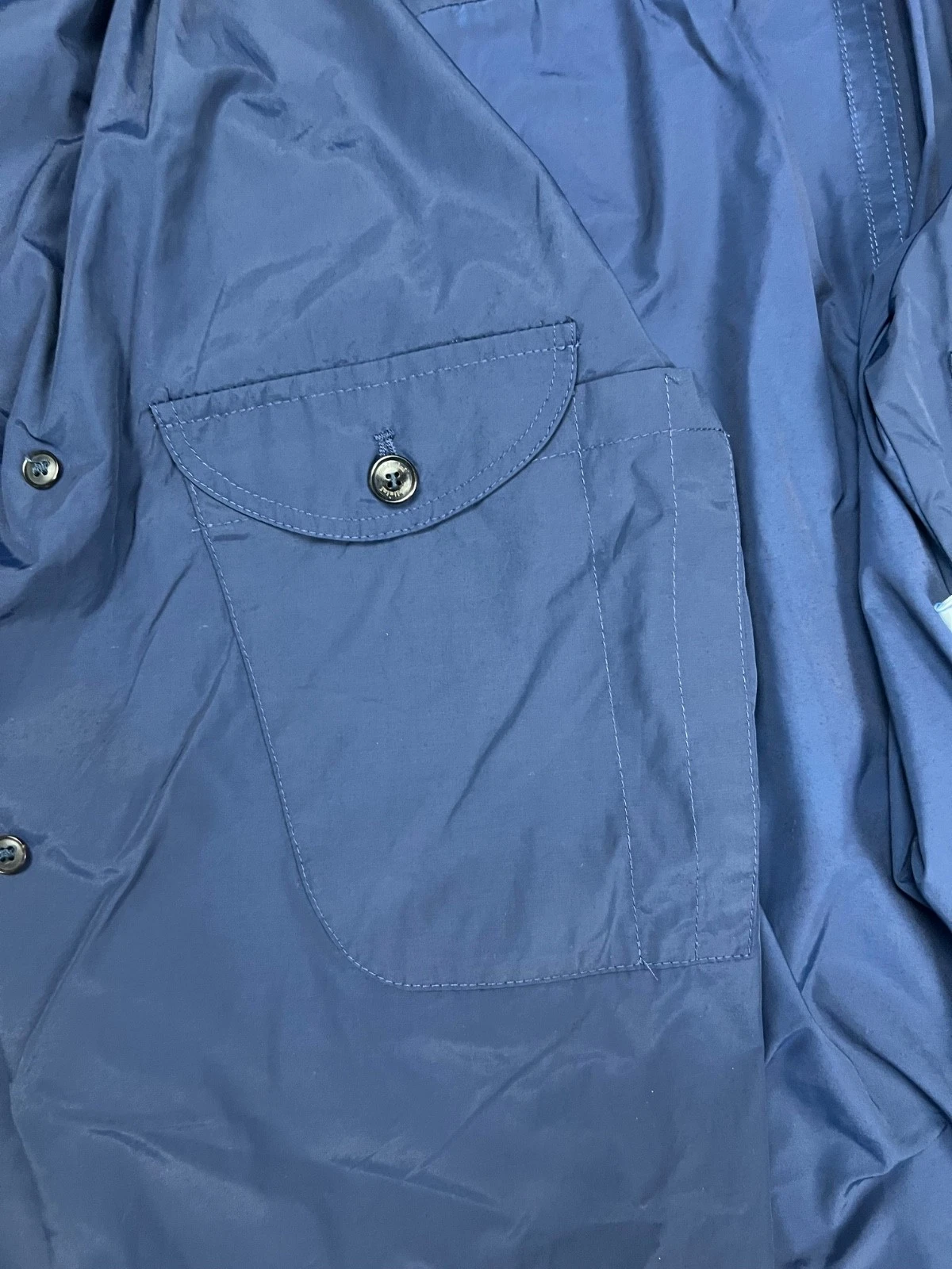 Baldinini Italy Luxury Navy Double Breasted Trench Coat Jacket Men's Size IT 54  image 9