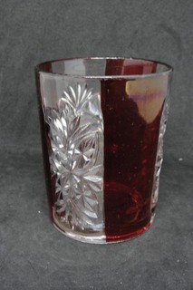 EAPG Riverside Glass Co's Ruby Stained Brilliant Tumbler