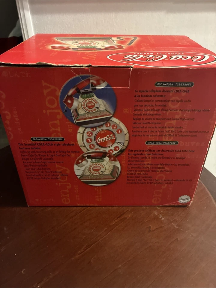 NUEVO Teléfono Vitral Iluminado Estilo Vintage Coca-Cola Estilo Tiffany Foto 2 de 4