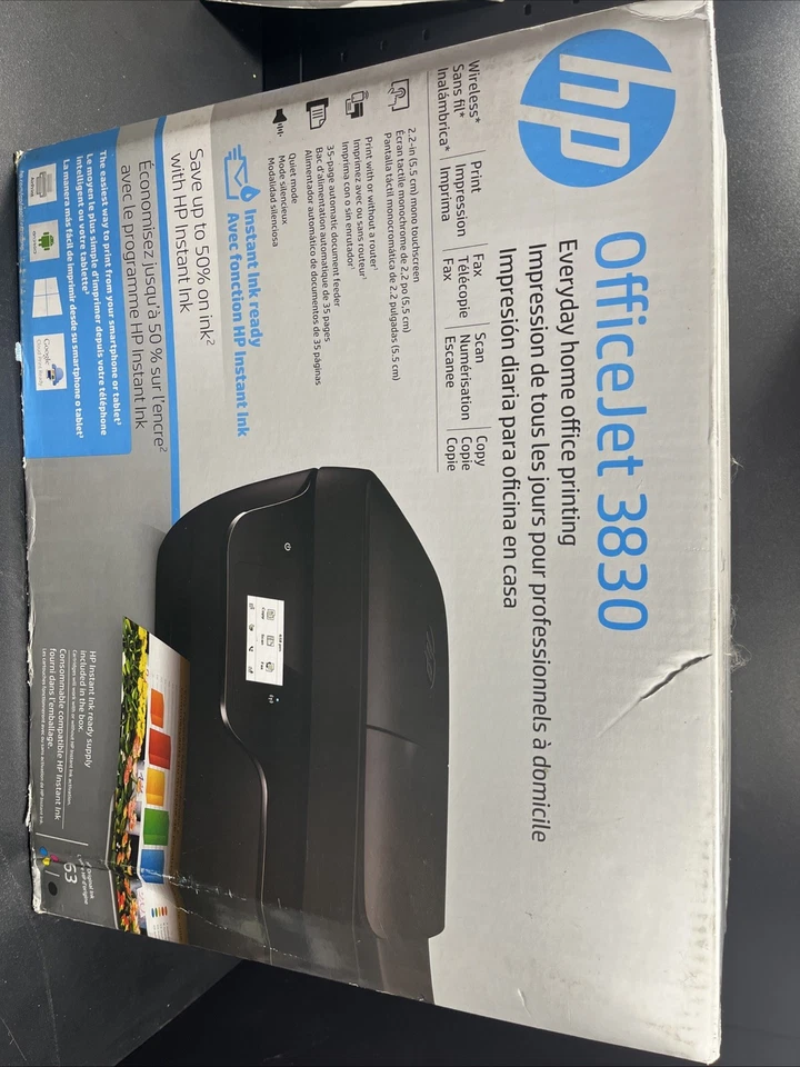 HP OfficeJet 3830  Wireless All-In-One Inkjet Printer NEW - Image 3 of 4