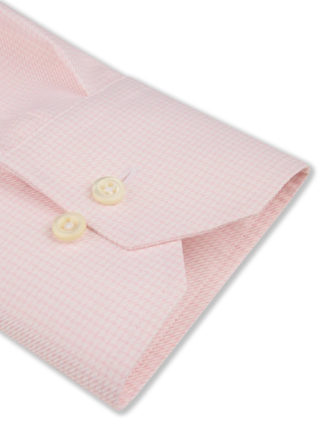 Stenstrom's Men's Light Pink Checked Twill Dress Shirt Fitted Body BNWT - Image 3 of 3