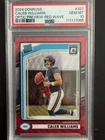 2024 Panini Donruss - Rated Rookie Caleb Williams #327 Optic Red Wave Psa 10