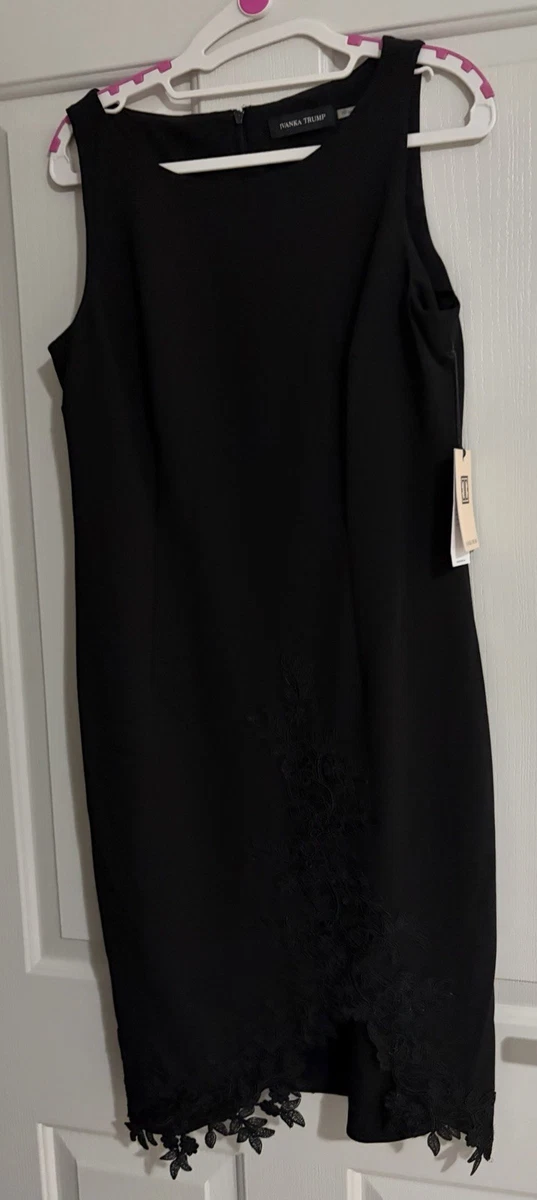 Robe Noire Casual/professionnelle Ivanka Trump Taille 4 - Sans Manches Genou - Neuf Avec étiquettes