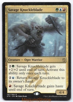 Savage Knuckleblade Khans of Tarkir 197 MTG Magic Card Rare LP