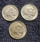 3 BEAUTIFUL BUFFALO NICKELS NICKEL 1914 1917 1937 MUST SEE NEARLY UNCIRCULATED