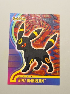 Umbreon Topps Blue 2001 Johto League Champions TV Animation Pokémon Card Glossy!