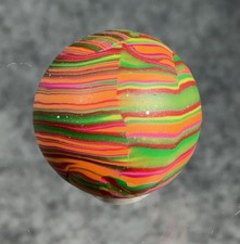 Handmade Marble - CAC Fantasy Striped Opaque- Electric Watermelon