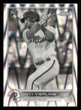 2022 Topps Chrome Sonic Black and White RayWave Refractors #181 Matt Vierling
