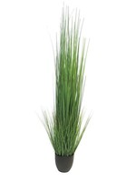 Artplants Kunstgras Fuchsschwanzgras Tongli Im Dekotopf, GrüN, 150 Cm
