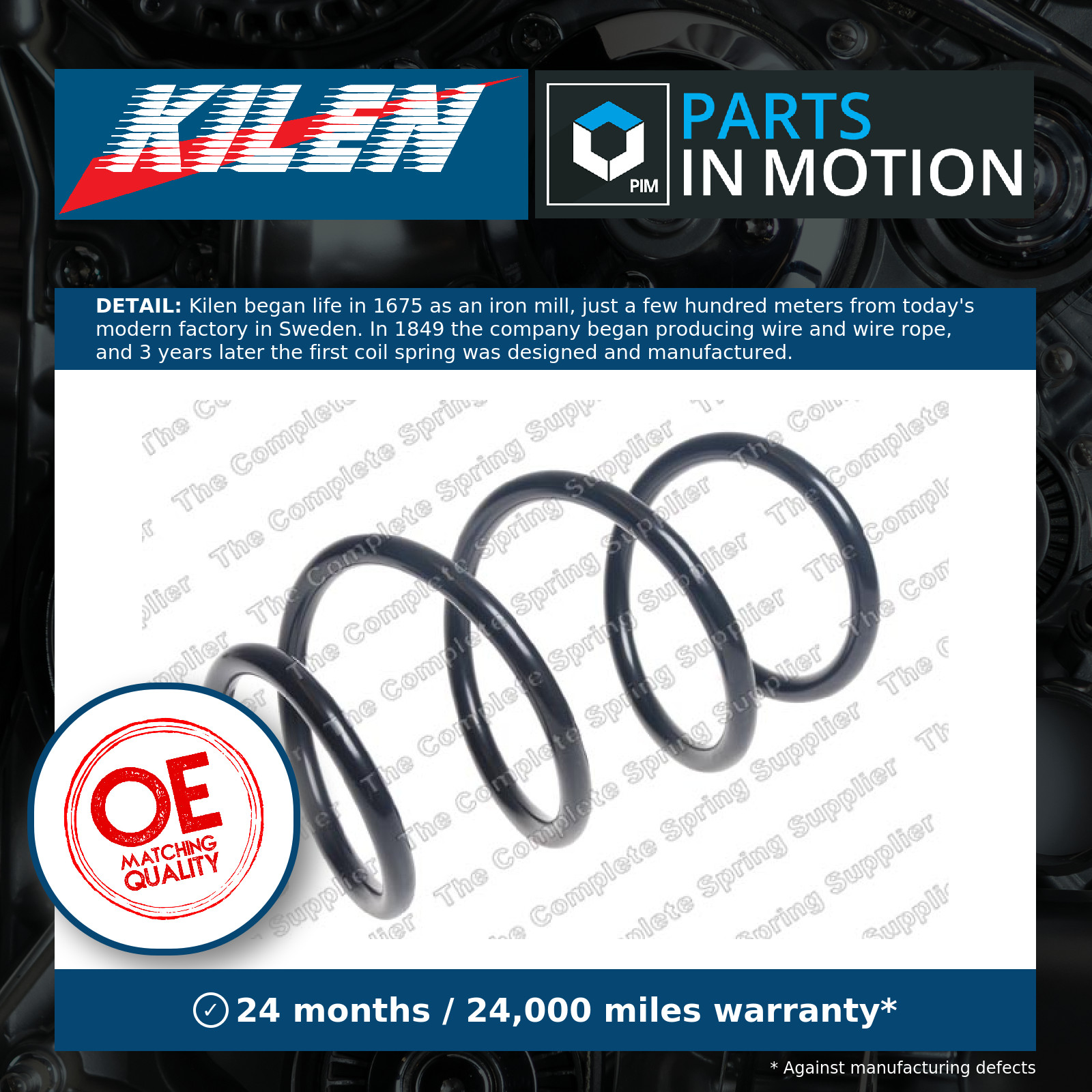 Kilen 17258 Front Coil Spring Fits Mercedes A-Class Cla 1763210504 1763210604 - Image 5