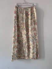 Vintage Talbots Cottagecore Paisley Wrap Midi Skirt Size 8 Career Made in USA
