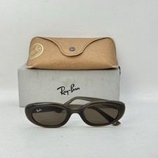 Ray Ban Womens Narrow Oval Full Rim Sunglasses RB4441D Opal Brown