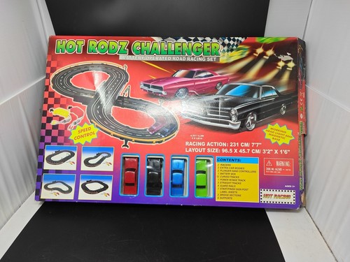 Golden Bright Battery Operated Road Racing Set Hot Rodz Challenger - Picture 9 of 9