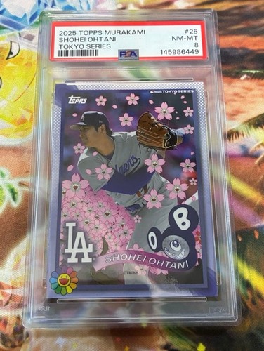 PSA 8 Shohei Ohtani 2025 Topps Takashi Murakami Tokyo Series #25 Dodgers Japan