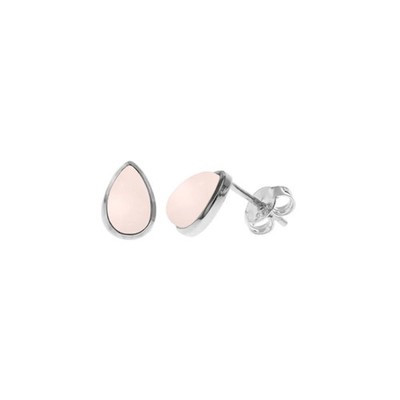 8 mm natürliche Quarz Träne Ohrringe Sterlingsilber 925 gepunzt brandneu