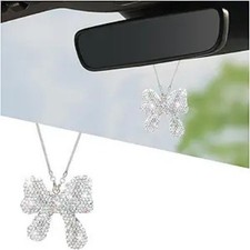 Bling Car Rear View Mirror Hanging Ornament Crystal Rhineston Color Ab Color