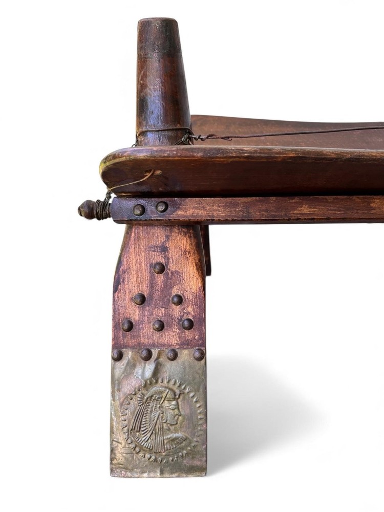 Antique Egyptian Camel Saddle Stool - Thumbnail 5