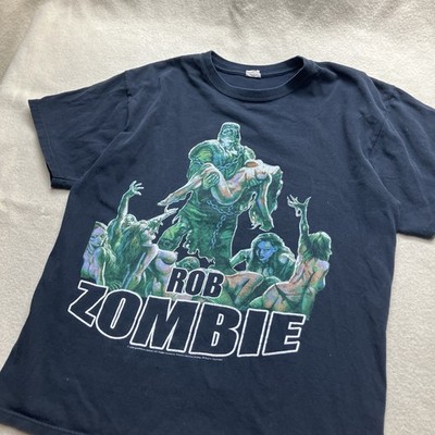 Vintage 2009 Rob Zombie T Shirt Mens M/L 100% Hardcore Flesh-Eating Band Tee
